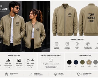 Custom Name Logo Text | Full Print Custom Jacket for Men & Women