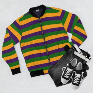 Polo Mardi Gras, Tappeto Mardi Gras, Mardi Gras, Giacca bomber AOP da uomo