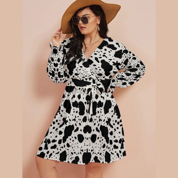 Cow print dress womens 2025