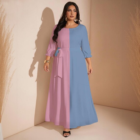 sachin and babi light blue dress Alie Street Colour Block Day Dress Berry main image 1
