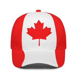 Celebrate Canada with this stylish Canada-themed hat featuring the iconic Canadian maple leaf - perfect for showing your Canadian pride!