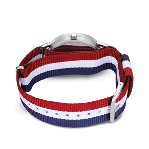 Personalized Photo Watch with Woven Nylon Band – Custom Picture Wrist Watch, Unique Gift for Dad, Husband or Family image 6