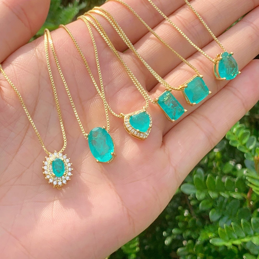 【NIRO SEASHELL RABBIT TURQUOISE CRYSTAL NECKLACE #103 il_1080xN.3883808045_8mho.jpg