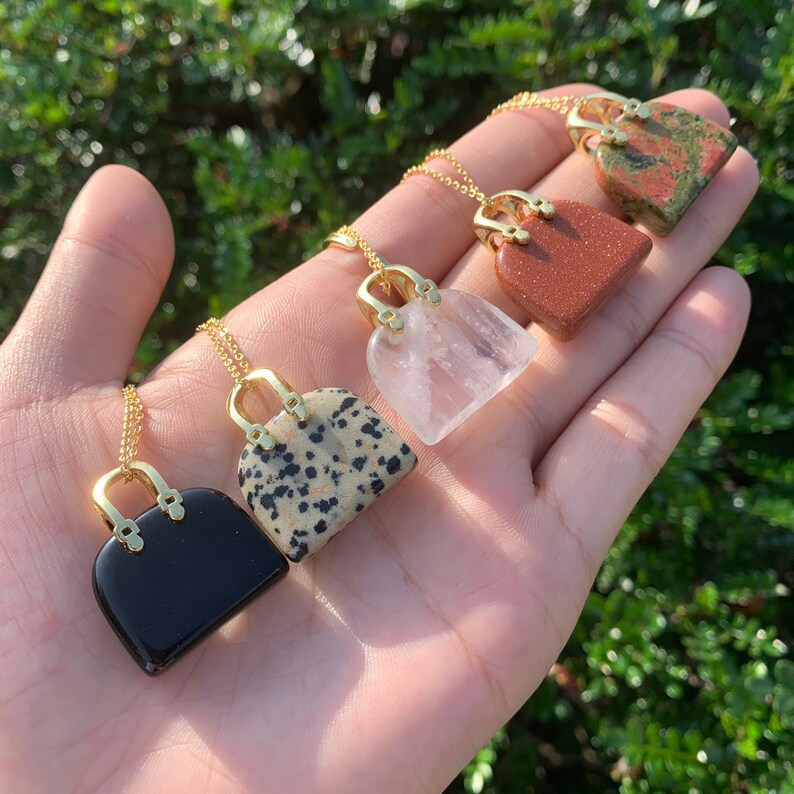 Crystal Handbag Pendant, 23 Mm Gemstone Bag Charm, Crystal Decor