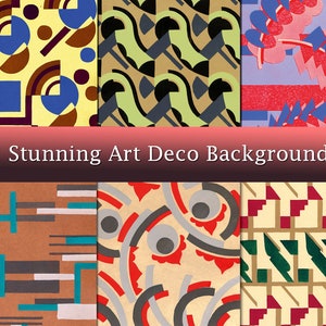 Art deco Original Art - no diseñado por computadora, Art Nouveau, Vintage Art, Scrapbook Ephemera, Ephemera Classics, Descarga digital + Extra