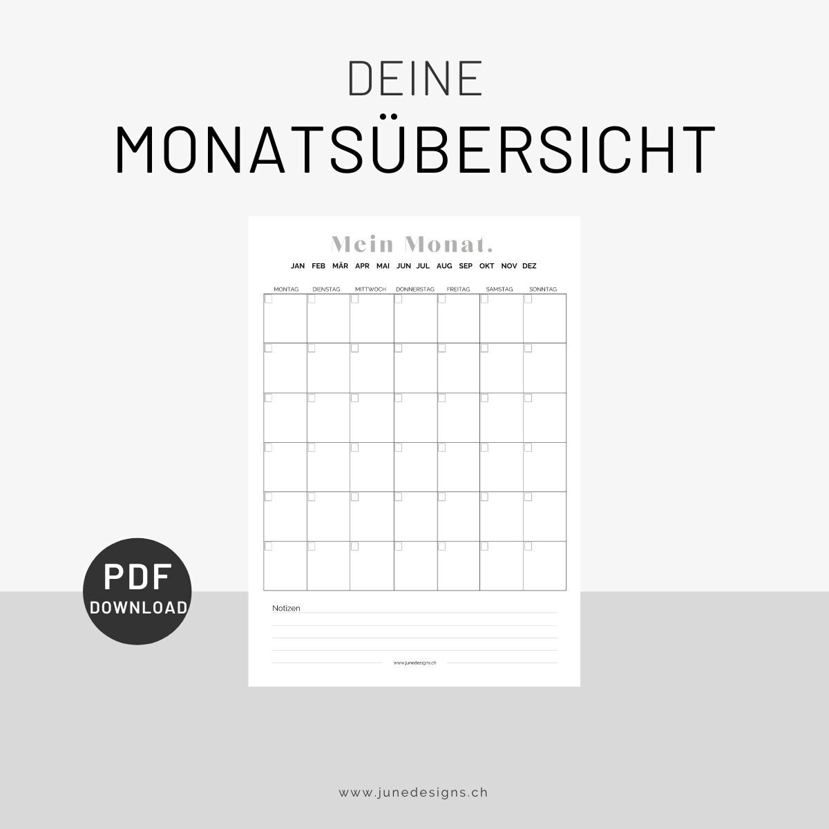 Voordracht Bestrooi dividend Monatsplan Monatsübersicht Kalender Plan Planner Monthly - Etsy