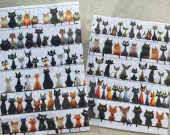 Hypoallergenic NG Tube Adhesive Strips: Cats on a Wire Design