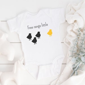 Free Range Little Organic Baby Onesie|Cute Organic Baby Clothes|Free Range Kids Clothes|Free Range Bodysuit|Breastfed Baby Onesie