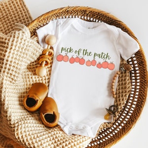Pick Of The Patch Organic Baby Onesie|Pumpkin Baby Onesie|Fall Onesie|Autumn Baby Onesie|Pumpkin Patch Baby|Pumpkin Season Baby