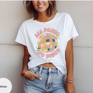All Panic No Disco Funny Millennial Comfort Colors Shirt| Funny Emo Shirt|Sarcastic Shirt|Anxiety Shirt Funny|Mental Health TShirt Oversized