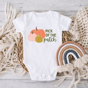 Pick Of The Patch Organic Baby Onesie|Pumpkin Baby Onesie|Fall Onesie|Autumn Baby Onesie|Pumpkin Patch Baby|Pumpkin Season Baby