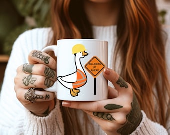 Funny Silly Goose Coffee Mug| Grumpy Coffee Mug|Sarcastic Mug|Sassy Coffee Cup|Mug for Coworker|Construction Worker Gift|Construction Mug