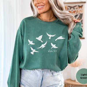 Sparrows Christian Crewneck Comfort Colors Sweatshirt|Luke 12:7 Sweatshirt|Christian Minimalist Pullover|Bible Verse Sweatshirt