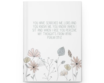 Prayer Journal Hardcover|Bible Verse Journal|Floral Bible Verse Journal| Psalm 139 Journal|Bible Journal|Gifts For Her|Jesus Lover Journal