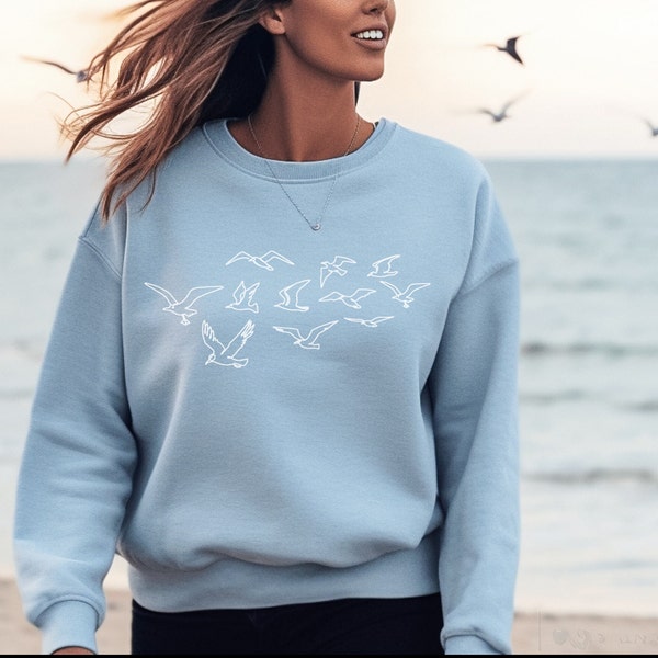 Seagull Print Pattern Women's Sweatshirt main image 0