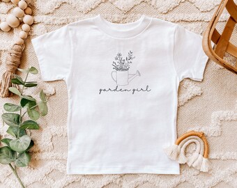 Boho Toddler Girl T-shirt|Cute Toddler Shirt|Garden Girl Kid's T-Shirt|Little Girl Shirt|Toddler Clothes GirlLittle Girl T-shirt