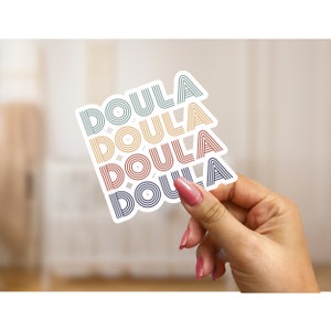 Retro Inspired Doula Sticker|Doula Decal|Doula Vinyl Indoor/ Outdoor Sticker|Postpartum Doula Sticker|Gift For Doula|Birth Workers Sticker