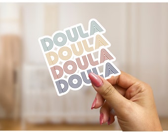 Retro Inspired Doula Sticker|Doula Decal|Doula Vinyl Indoor/ Outdoor Sticker|Postpartum Doula Sticker|Gift For Doula|Birth Workers Sticker