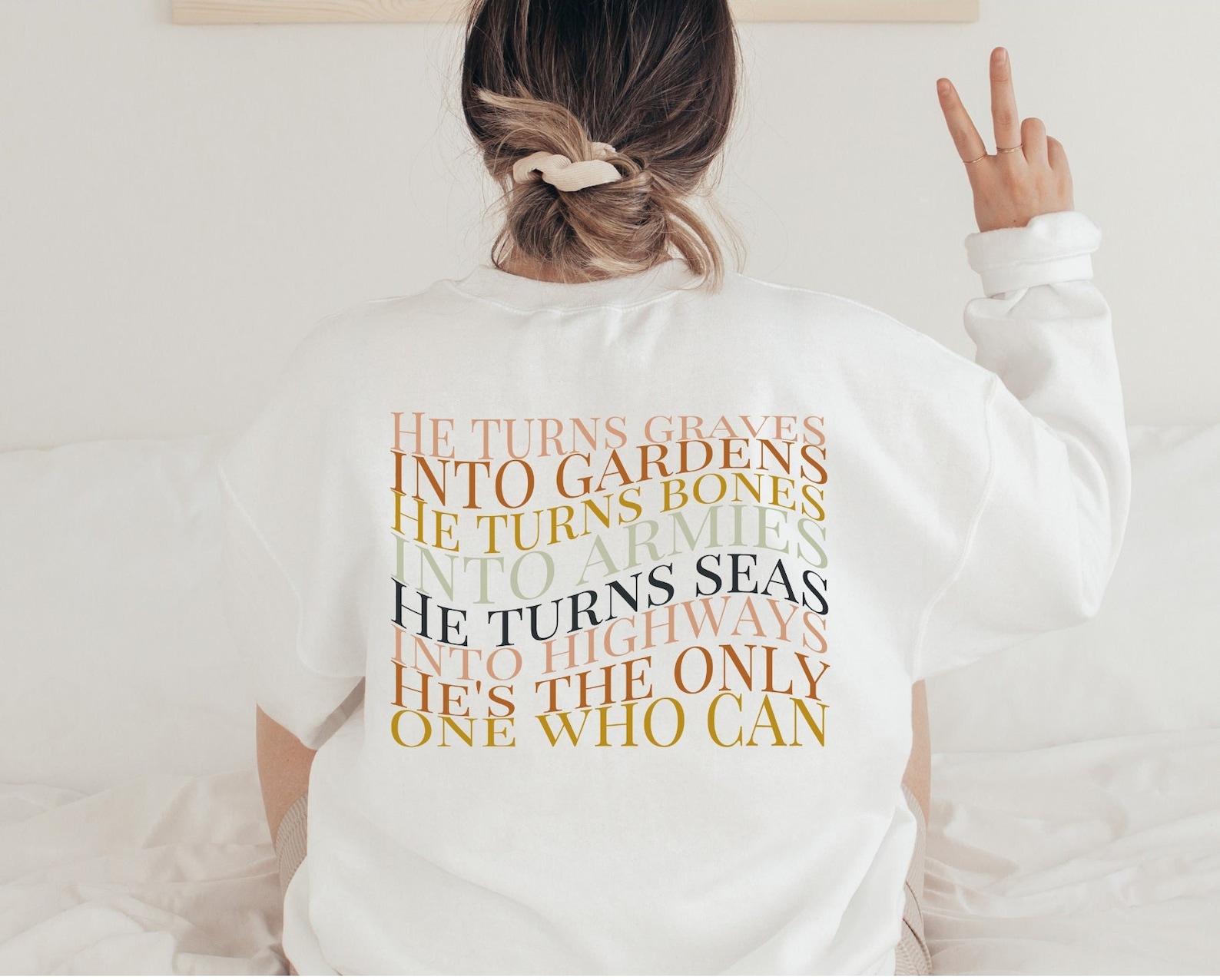 Graves Into Gardens Christian Sweatshirt Front and Etsy