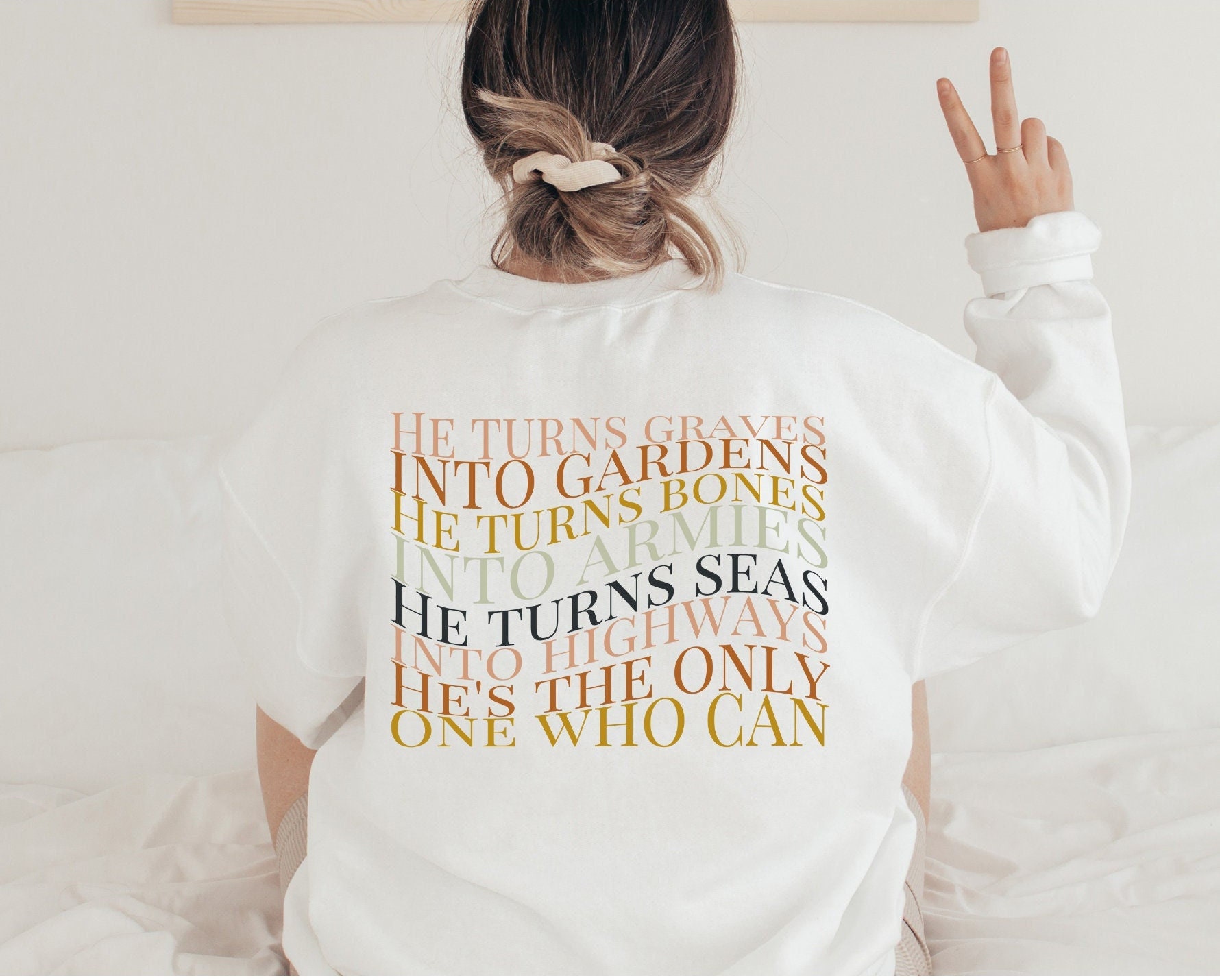 Graves Into Gardens Christian Sweatshirt Front and - Etsy