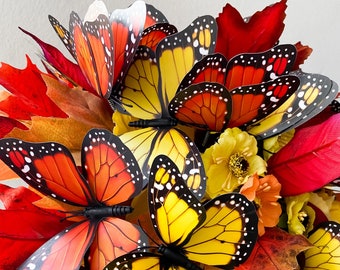 Autumn monarh butterfly wedding theme