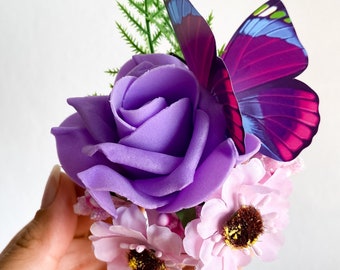 Butterfly wedding boutonniere