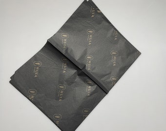 Customized black Tissue Paper | SIZE:20X28" / SHEET |one colour logo Printing | 17g black Kraft Paper | Gift Wrap Tissue Paper| 500 SHEET