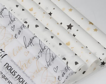 customized gift paper Customized Tissue Paper | SIZE:20X28" / SHEET |Single colour Print | 17g White Kraft Paper | Gift Wrap Tissue Paper| 500 SHEET