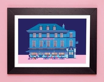 Illustration Print of the Bedford Pub, Balham, South London - Etsy UK