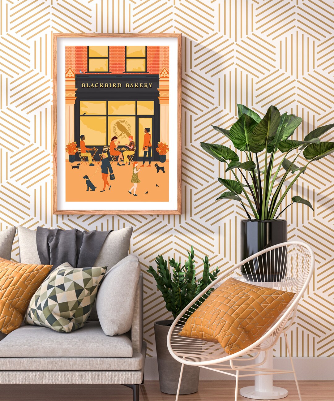 Blackbird Bakery Art Print: Balham South London Illustration - Etsy UK