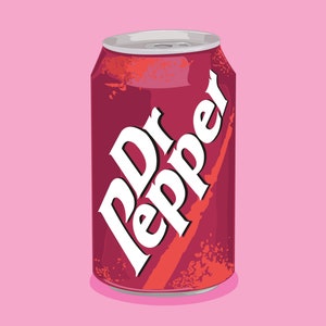 Dr Pepper Giclée Fine Art Print Retro food, Soda Pop Can, Fizzy drink, cornershop food, Uk food image 2