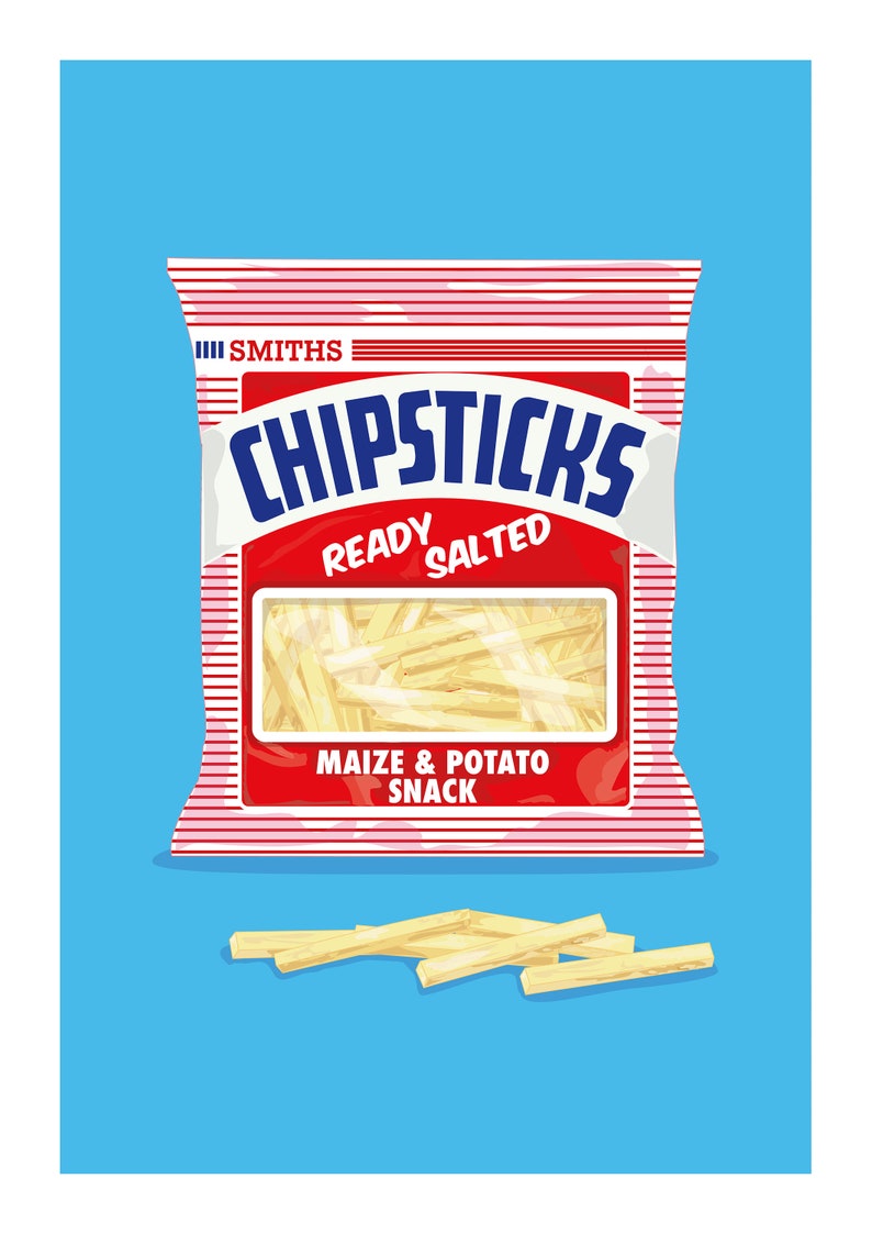 Ready Salted Chipsticks Crisps Limited Edition Giclée Fine Art Print