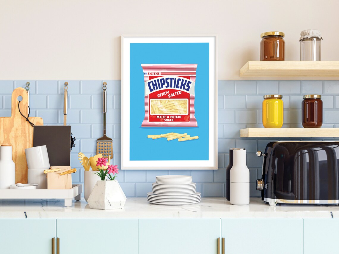 Ready Salted Chipsticks Crisps Limited Edition Giclée Fine Art Print