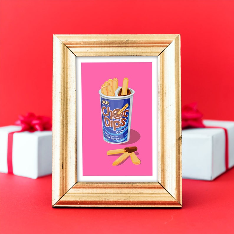 KP Choc dips limited edition giclee print.Illustrated by Krystal Wong.