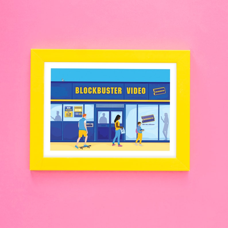 Blockbuster Video Limited Edition Giclée Fine Art Print Video Rental Store, VHS Video Cassette Tape Movie, 1990's, 1980's Art, London image 1