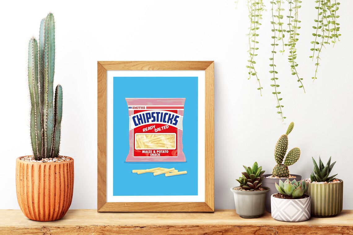 Ready Salted Chipsticks Crisps Limited Edition Giclée Fine Art Print