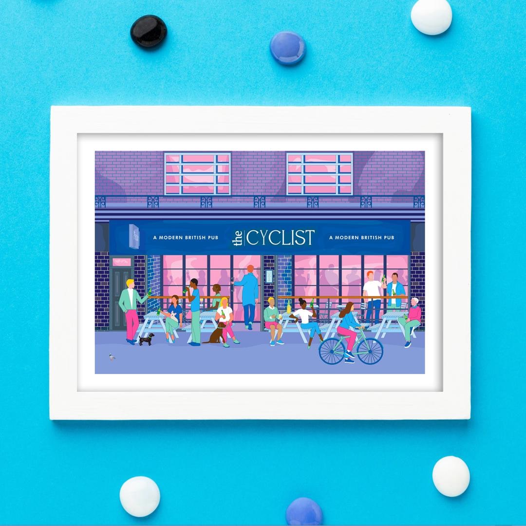 The Cyclist Pub Balham Art Print: South London Illustration (A4) - Etsy UK