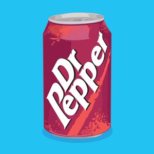 Dr Pepper Giclée Fine Art Print Retro food, Soda Pop Can, Fizzy drink, cornershop food, Uk food image 3