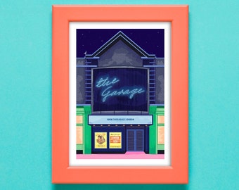 The Garage, Highbury, North London, Limited Edition Giclée Fine Art Print – N5, London music club venue