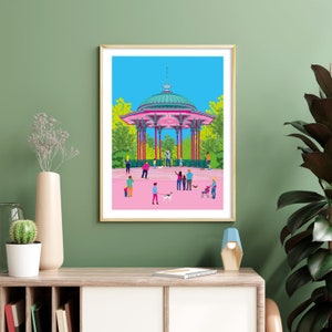 Clapham Common Bandstand Clapham Limited Edition Giclée Fine Art Print South West London, SW4, SW12, wall decor, south london art print image 7