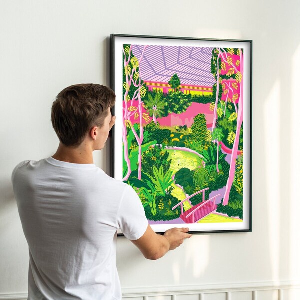 The Barbican Conservatory Limited Edition Giclée Fine Print – city of London, plant lover, botanical, concrete jungle, farringdon