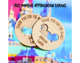 Personalized Thank You For The Magic Token | WDW Cast Member Appreciation Token Coins | You Are The Magic Thank You Gift | Disney Token
