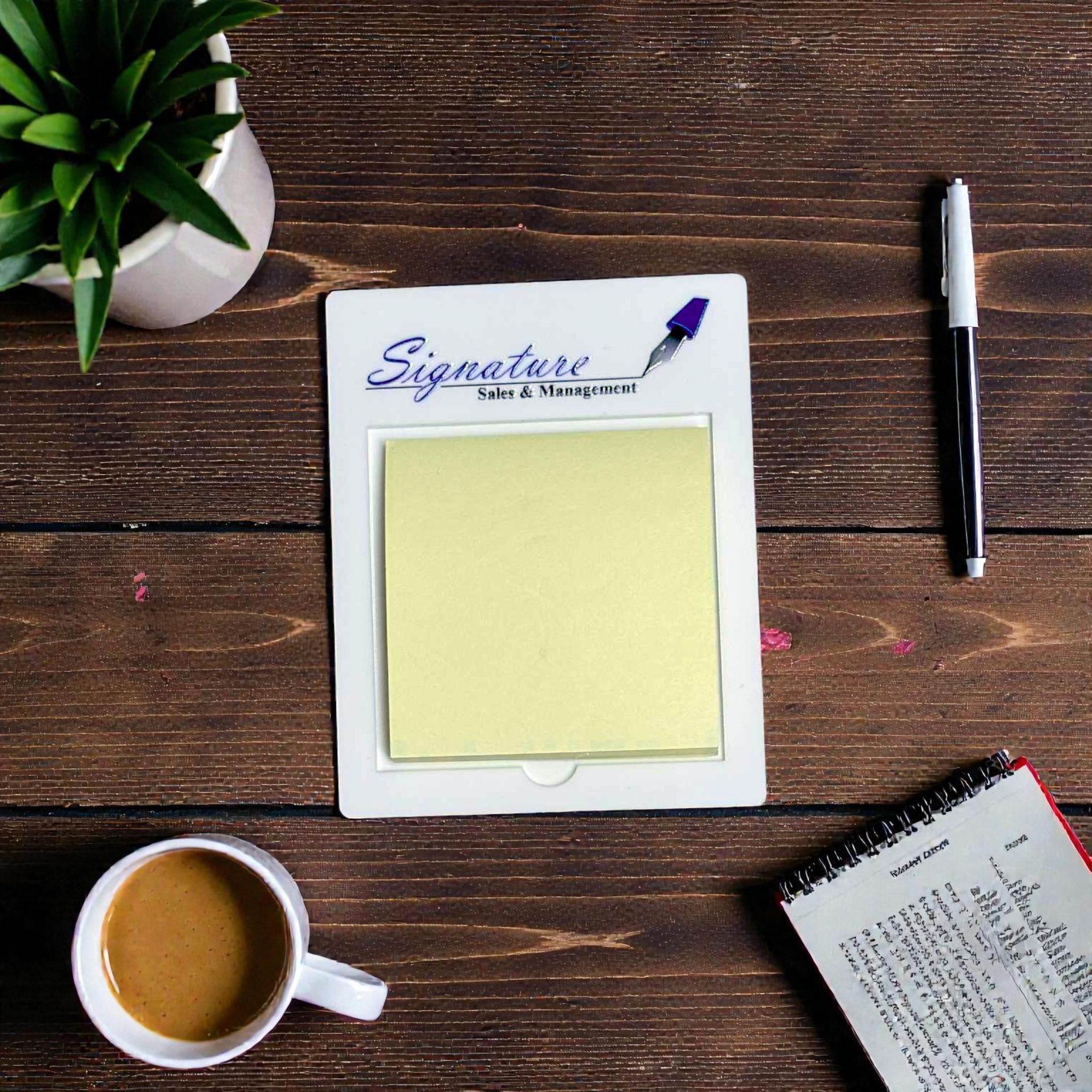 Secretary Sticky Notes Custom Branded Sticky Note Holder, Corporate Gift, Office Staff Gift ...