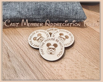 Possa il topo essere con te gettoni / WDW Cast Member Appreciation Token Coins / Tu sei il magico regalo di ringraziamento / Mouse World / DCP