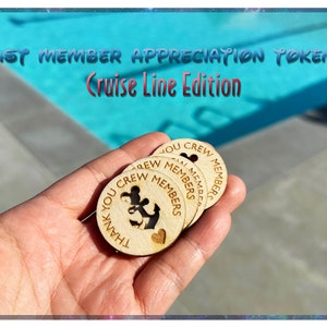 Thank You Crew Members Cruise Line | WDW Cast Member Appreciation Token Coins | Cast Member Cruise Gift, Mouse World, CM Thank You, Pixie