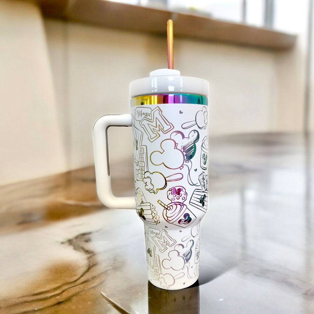 Mouse Ear Cast Member 40 Oz Laser Engraved Tumbler, Snack Theme Park ...