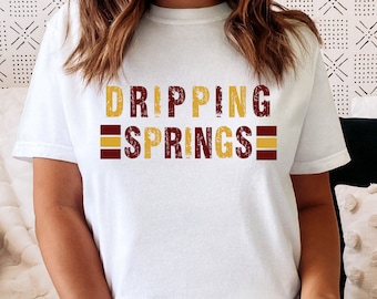 Dripping Springs Tigers T-Shirt, Maroon and Gold, Spirit Shirt