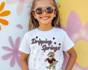 Dripping Springs Game Day T Shirt, Dripping Springs Tiger T Shirt, Tiger T Shirt, Dripping Springs Spirit T shirt, Comfort Colors