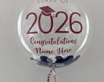 Custom Graduation Balloon, Class of 2026 , Personalized Name balloons