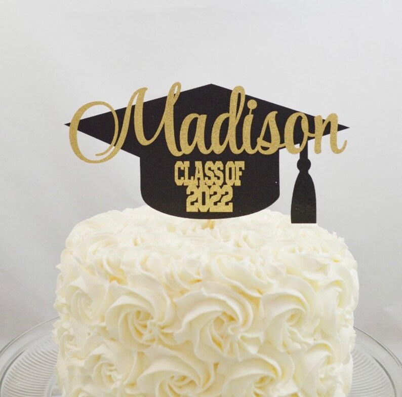 Graduations Party Cake Topper Graduation Cap Glitter Cake - Etsy